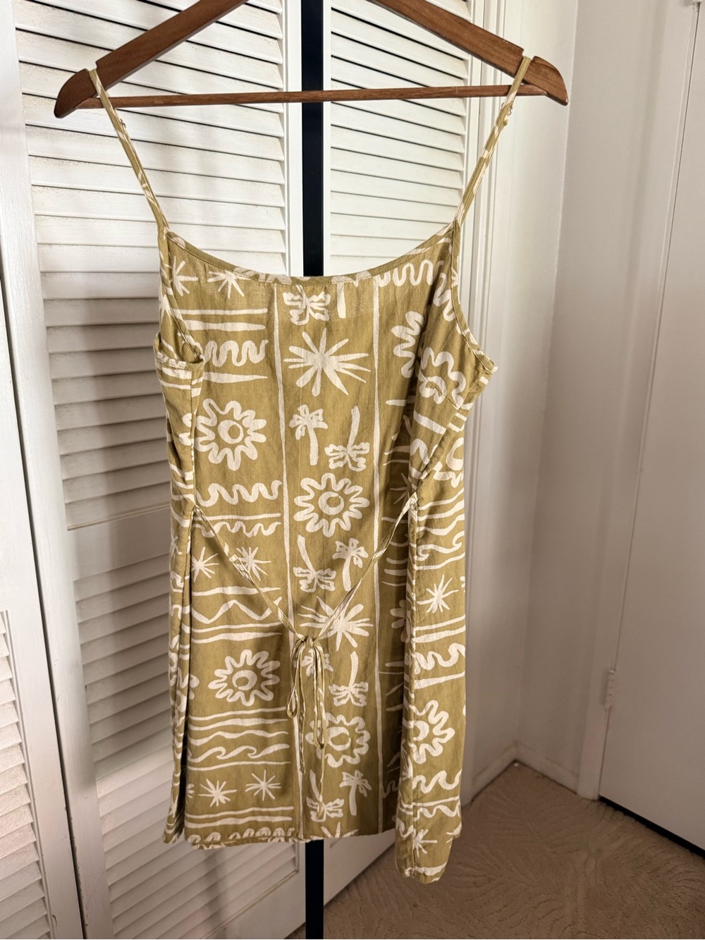 Billabong Olive Green Floral Print Slip Dress